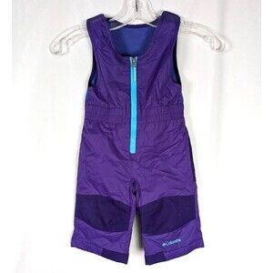 Columbia Infant Girls Snow Pants Bib Overalls Baby 6-12 mo Purple